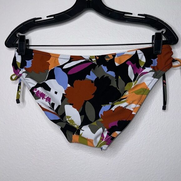 Bar Ill OLIVE MULTI Printed Side-Shirred Hipster Bikini Swim Bottom Size Medium - Picture 6 of 10